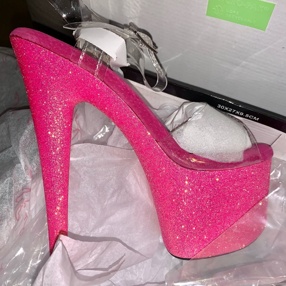 High Pink Platform Heels sizes 8